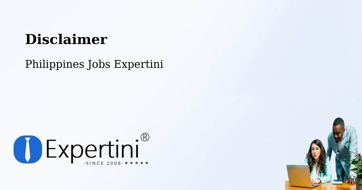 Disclaimer – Sampao - Philippines Jobs Expertini