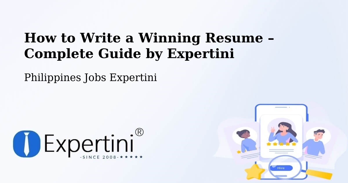 Resume Writing Guide for Job Seekers – Sampao - Sampao, Philippines Jobs Expertini